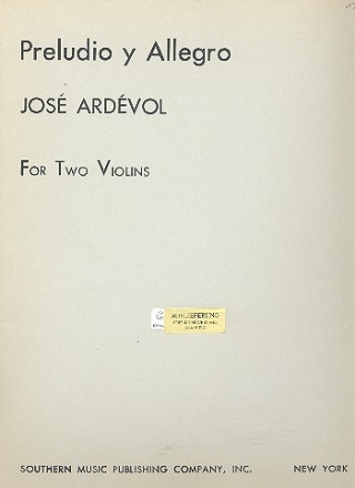 Preludio y allegro for 2 violins