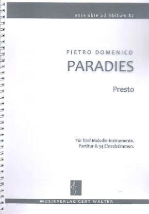 Presto f�r flexibles Ensemble Partitur und Stimmen