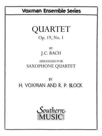 Quartet op.19 no.1 f�r Saxophonquartett Partitur und Stimmen