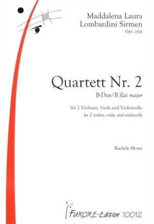 Quartett B-Dur Nr.2 f�r Streichquartett Partitur und Stimmen
