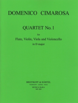 Quartett D-Dur Nr.1 f�r Fl�te, Violine, Viola und Violoncello Stimmen