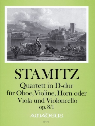 Quartett D-Dur op.8,1 f�r Oboe, Violine, Horn (Viola) und Violoncello Partitur und Stimmen