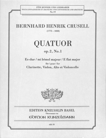 Quartett Es-Dur op.2,1 f�r Klarinette und Streichtrio Stimmen