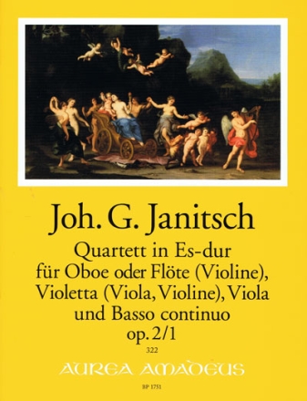 Quartett Es-Dur op.2,1 f�r Oboe (Fl�te/Violine), Violetta (Viola/Violine), Viola und Bc Stimmen (Bc ausgesetzt)