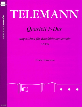 Quartett F-Dur f�r 4 Blockfl�ten (SATB) Partitur und Stimmen