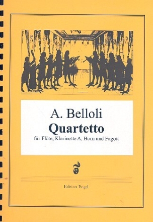 Quartett f�r Fl�te, Klarinette, Horn und Fagott Partitur und Stimmen