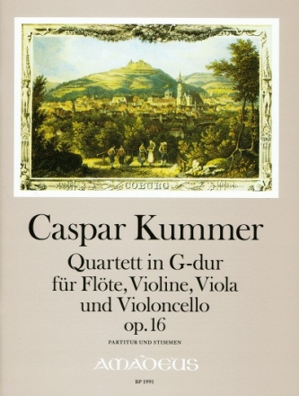 Quartett G-Dur op.16 f�r Fl�te, Violine, Viola und Violoncello Partitur und Stimmen