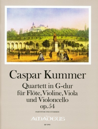 Quartett G-Dur op.54 f�r Fl�te, Violine, Viola und Violoncello Partitur und Stimmen