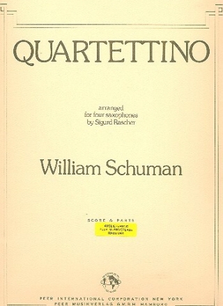 Quartettino for 4 saxophones score and parts