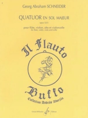 Quatuor en sol majeur op.52,3 pour fl�te, violon, alto et violoncelle partition et parties