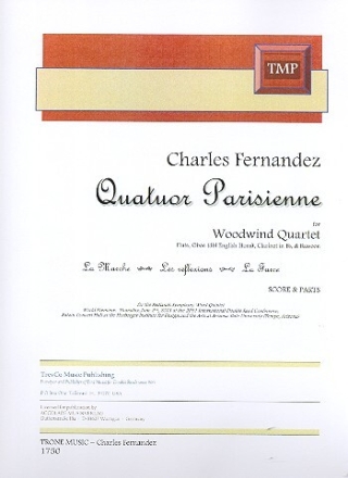 Quatuor parisienne for flute, oboe (english horn), clarinet and bassoon score and parts