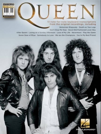 Queen: Note-for-Note Keyboard Transcriptions songbook keyboard/piano/vocal/guitar