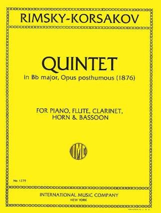 Quintet Bb Major f�r Fl�te, Klarinette, Fagott, Horn und Klavier Partitur und Stimmen