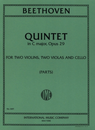 Quintet C major op.29 for 2 violins, 2 violas and cello parts