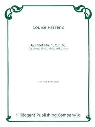 Quintet no.1, op.30 for piano, violin, viola, violoncello and bass score and parts