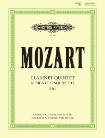 Quintett A-Dur KV581 f�r Klarinette und Streichquartett Stimmen
