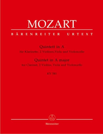 Quintett A-Dur KV581 f�r Klarinette und Streichquartett Stimmen