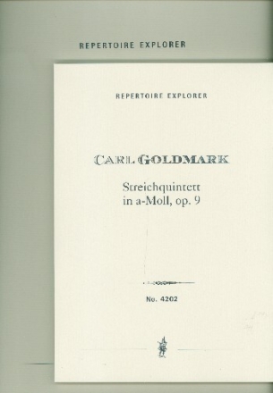 Quintett a-Moll op.9 f�r 2 Violinen, Viola und 2 Violoncelli Studienpartitur und Stimmen