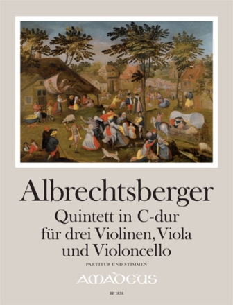 Quintett C-Dur f�r 3 Violinen, Viola und Violoncello Partitur und Stimmen