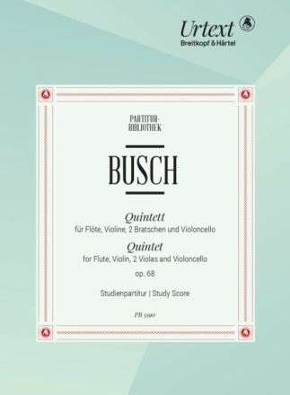 Quintett C-Dur op.68 f�r Fl�te, Violine, 2 Violen und Violoncello Studienpartitur