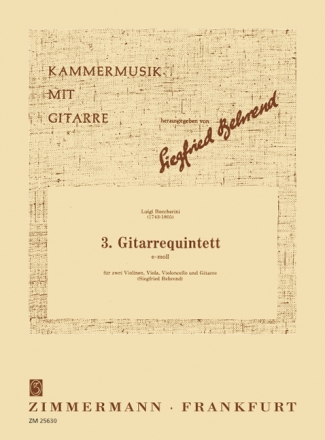 Quintett e-Moll Nr.3 f�r 2 Violinen, Viola, Violoncello und Kontraba� Stimmen