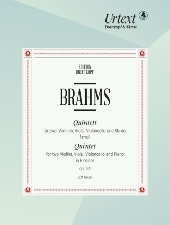 Quintett f-Moll op.34 f�r Klavier und Streichquartett Partitur und Stimmen