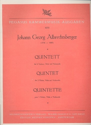 Quintett f�r 3 Violinen, Viola und Violoncello (auch chorisch zu besetzen)             6 Stimmen