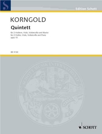 Quintett op. 15 f�r Streichquartett und Klavier Partitur und Stimmen