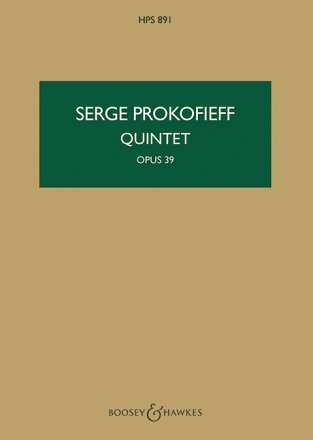 Quintett op.39 f�r Oboe, Klarinette, Violine, Viola und Kontraba� Studienpartitur