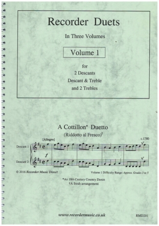 Recorders Duets vol.1 for 2 recorders score