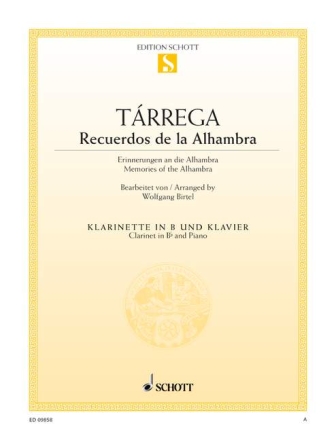 Recuerdos de la Alhambra f�r Klarinette (in B) und Klavier