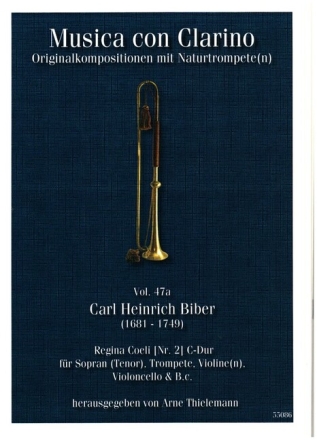 Regina Coeli C-Dur Nr.2 f�r Sopran (Tenor), Trompete, Violine(n), Violoncello und Bc Partitur und Stimmen (Bc ausgesetzt)