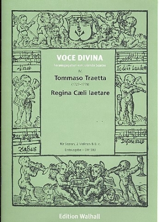 Regina coeli laetare f�r Sopran, 2 Violinen und Bc Partitur und Stimmen