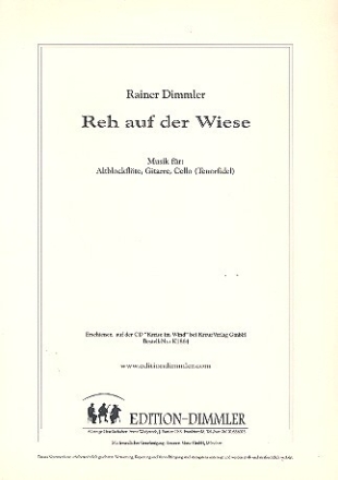 Reh auf der Wiese f�r Altblockfl�te, Gitarre und Violoncello Partitur und Stimmen