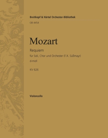 Requiem d-Moll KV626 - Missa pro Defunctis f�r Soli, Chor und Orchester Violoncello