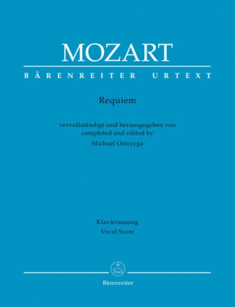 Requiem (Neuvervollst�ndigung) f�r Soli (SATB),  gem Chor und Orchester Klavierauszug
