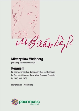 Requiem op.96 f�r Sopran, Kinderchor, gem Chor und Orchester Klavierauszug (russ/kyr.)
