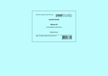 Rhizom III f�r 3 gleiche Instrumente 3 Spielpartituren