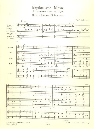 Rhythmische Messe f�r gem Chor und Orgel Partitur (dt)
