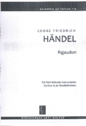 Rigaudon f�r flexibles Ensemble Partitur und Stimmen