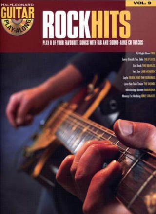 Rock Hits (+CD): guitar playalong vol.9 songbook vocal/guitar/tab
