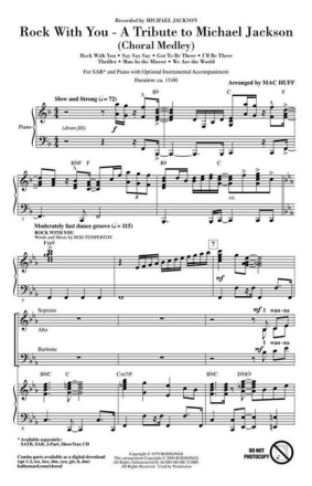 Rock with you - A Tribute to Michael Jackson for mixed chorus (SAB) and instruments vocal score