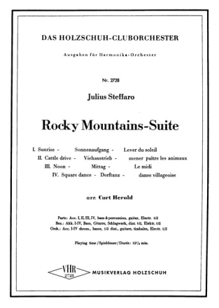 Rocky Mountains-Suite f�r Harmonikaorchester Partitur