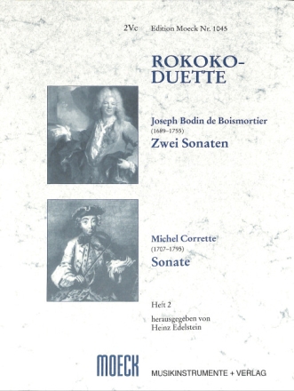 Rokoko - Duette Band 2 f�r 2 Violoncelli (Gamben, Fideln) 2 Spielpartituren