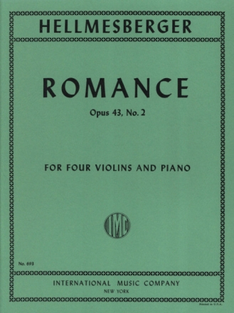 Romance op.43,2 for 4 violins and piano parts