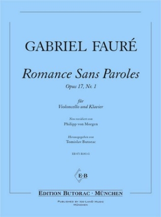 Romance sans paroles op.17,1 f�r Violoncello und Klavier