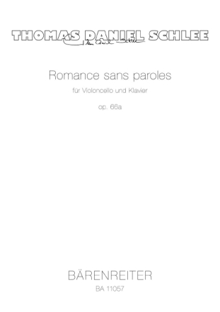 Romance sans paroles op.66a f�r Violoncello und Klavier