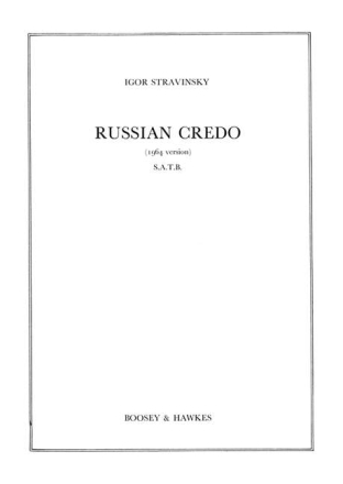 Russian Credo f�r gemischter Chor (SATB) a cappella Chorpartitur