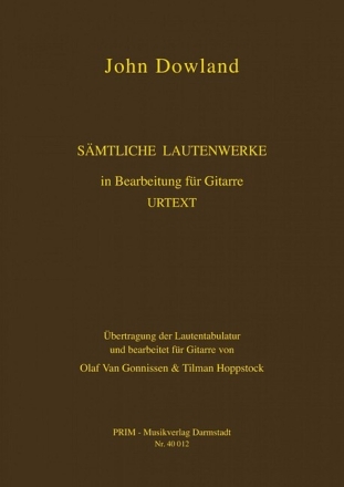 S�mtliche Lautenwerke im Urtext in einem Band f�r Gitarre Hardcover