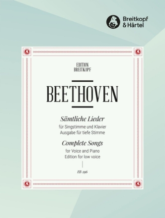 S�mtliche Lieder f�r tiefe Singstimme und Klavier